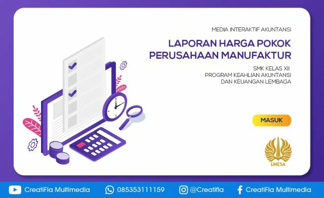 jasa Multimedia Interaktif Akuntansi Laporan Harga Pokok