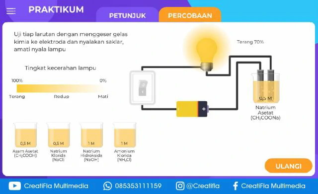 jasa Virtual Lab Larutan Elektrolit